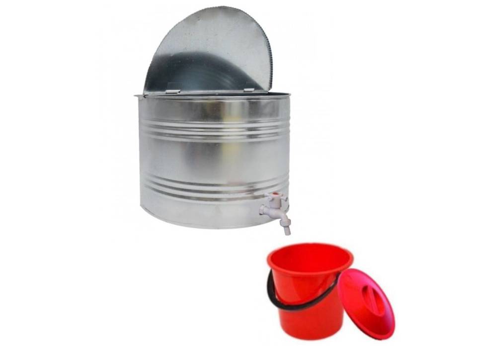 Bazin/Lavoar de apa 10 L cu robinet si galeata 10 L cu capac