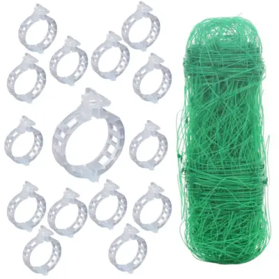 Plasa castraveti si legume 1.7m latime x 10metri + Clipsuri palisare rosii 500buc