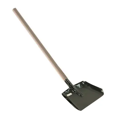 Lopata patrata din otel neagra, 28x24cm cu coada