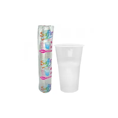 Pahar din plastic 400ml transparent 50 buc/set