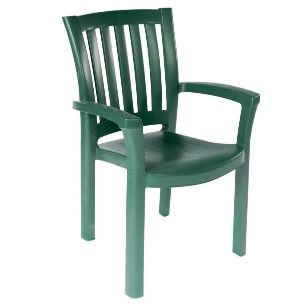 Scaun terasa clasic verde din plastic Scaun terasa clasic verde din plastic