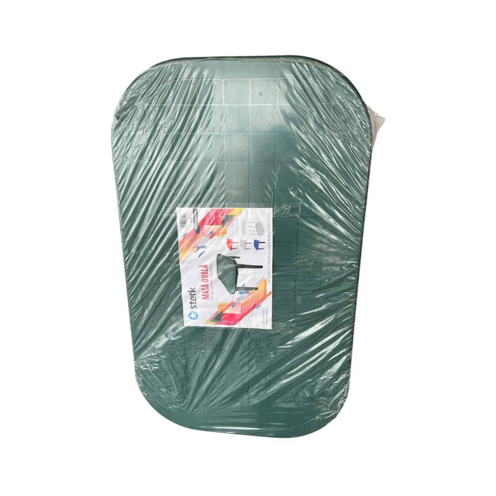 Masa terasa ovala, 6 persoane, plastic, verde Masa terasa ovala, 6 persoane, plastic, verde