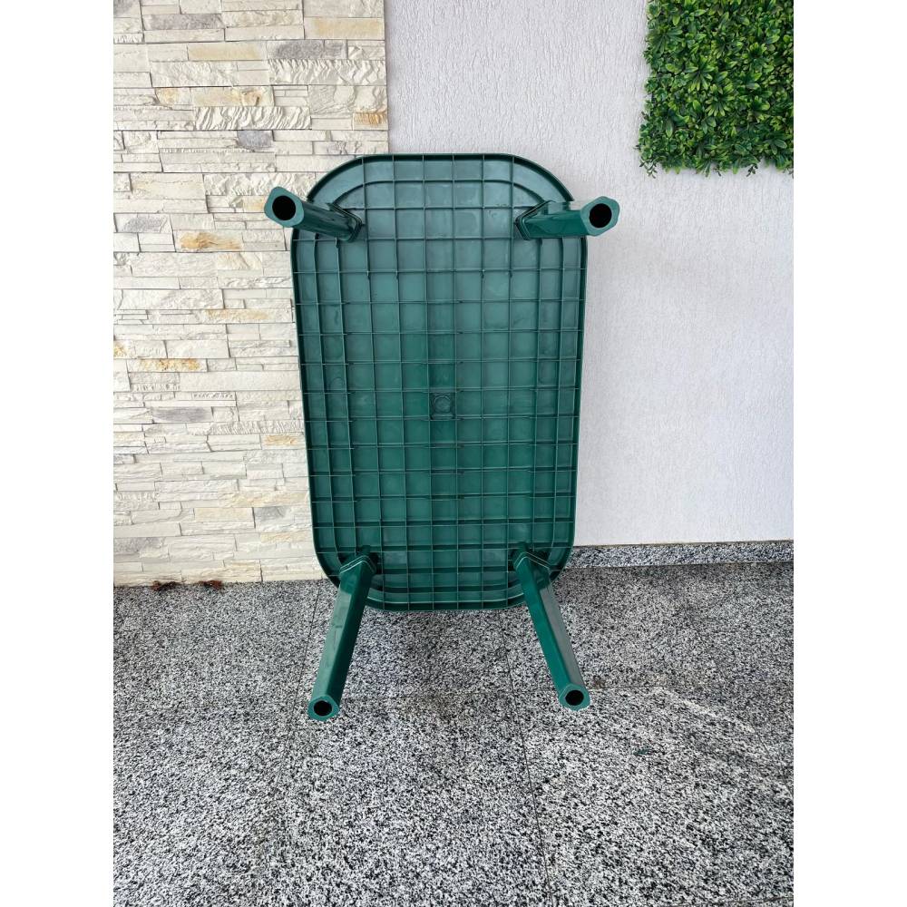 Masa terasa ovala, 6 persoane, plastic, verde Masa terasa ovala, 6 persoane, plastic, verde