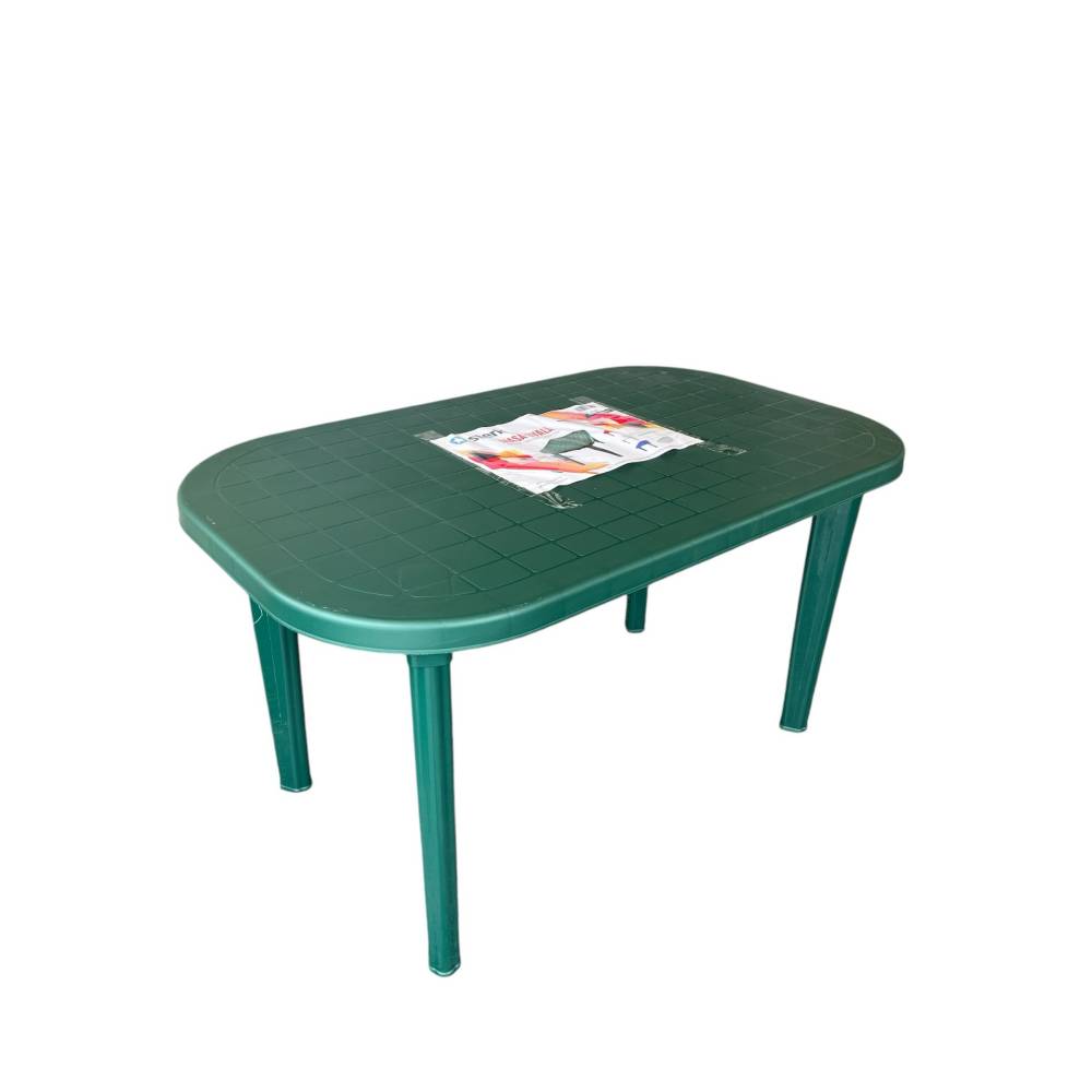 Masa terasa ovala, 6 persoane, plastic, verde Masa terasa ovala, 6 persoane, plastic, verde