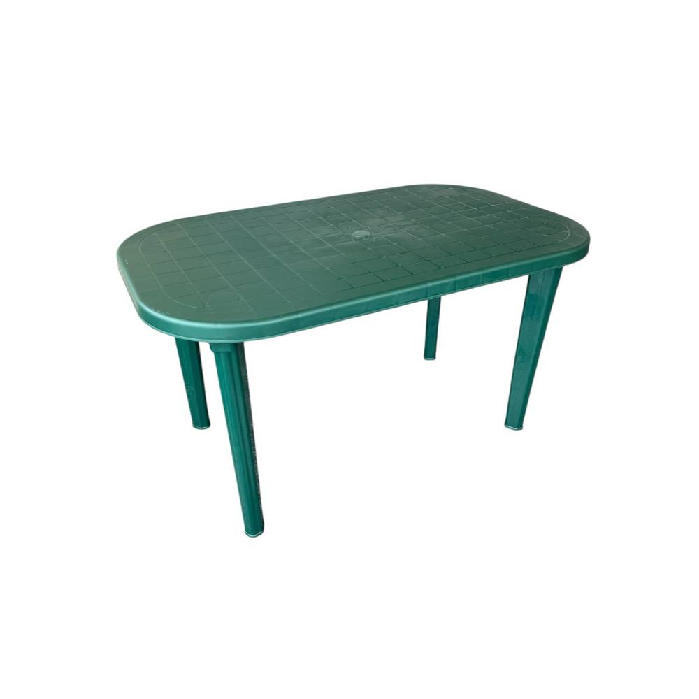 Masa terasa ovala, 6 persoane, plastic, verde Masa terasa ovala, 6 persoane, plastic, verde