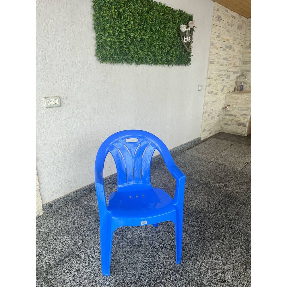 Scaun gradina din plastic albastru Scaun gradina din plastic albastru