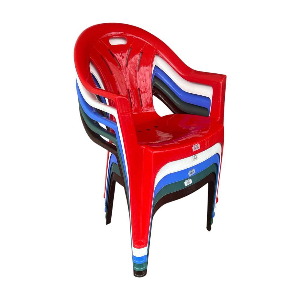 Scaun terasa din plastic verde Scaun terasa din plastic verde