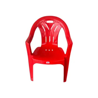 Scaun terasa din plastic rosu