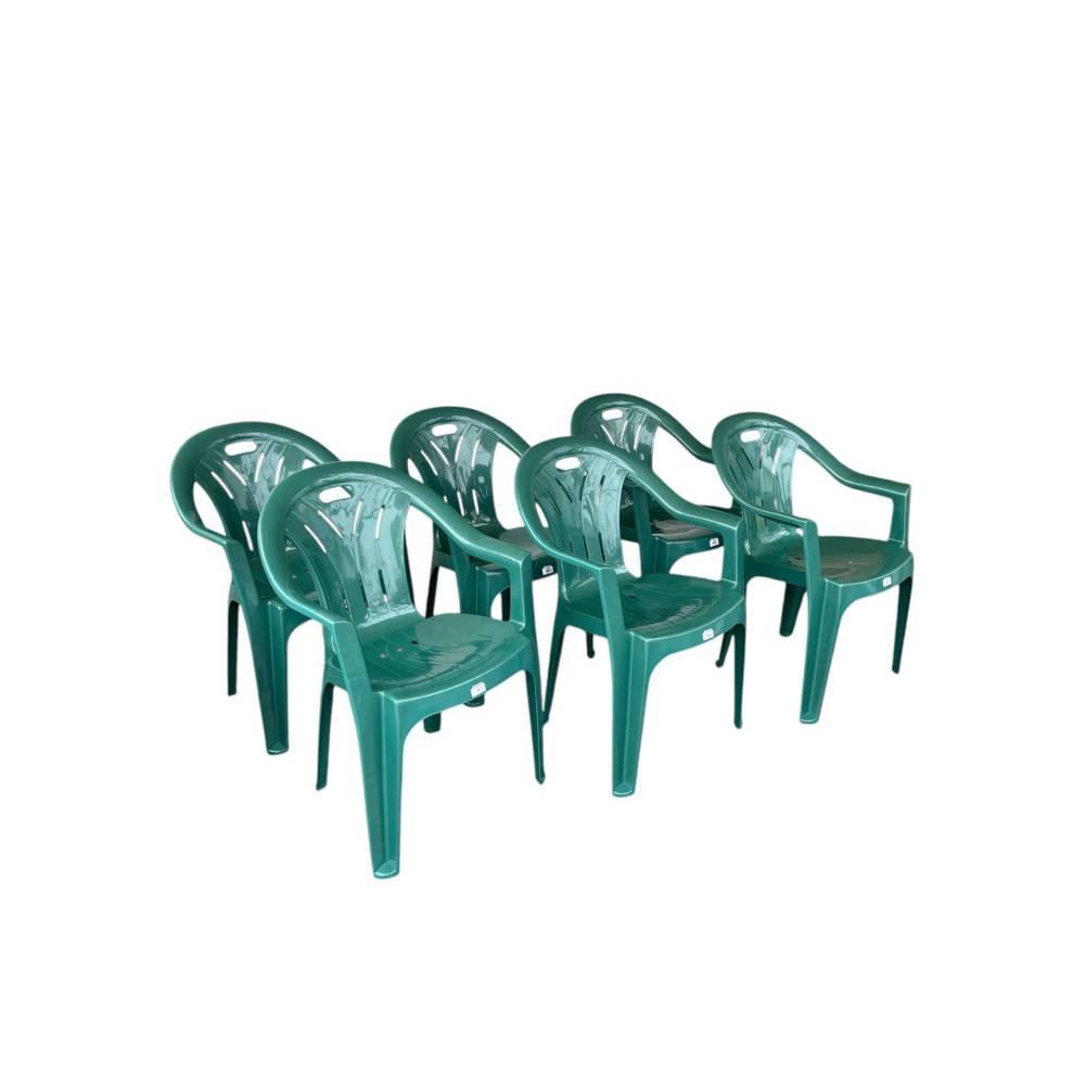 Scaun gradina verde, plastic, set 6 bucati Scaun gradina verde, plastic, set 6 bucati