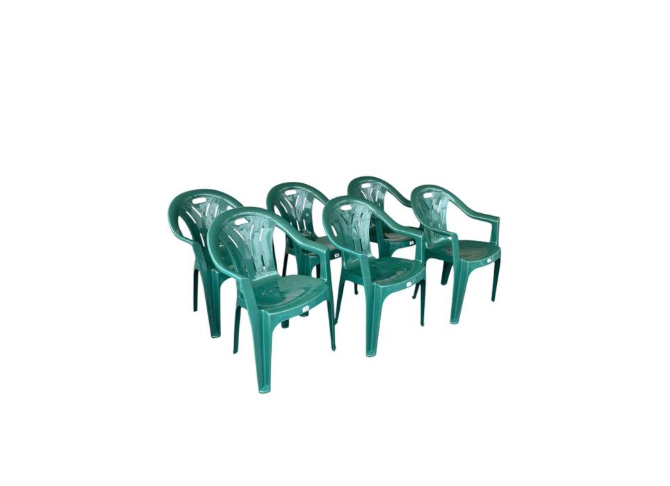 Scaun gradina verde, plastic, set 6 bucati Scaun gradina verde, plastic, set 6 bucati