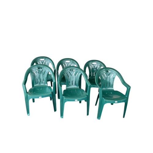 Scaun gradina verde, plastic, set 6 bucati Scaun gradina verde, plastic, set 6 bucati