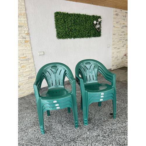 Scaun gradina verde, plastic, set 6 bucati Scaun gradina verde, plastic, set 6 bucati