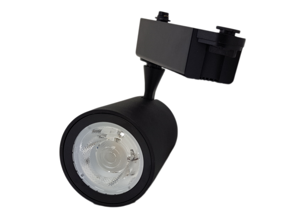 Spot Sina Negru 30W=300W, 4000K, lumina neutra
