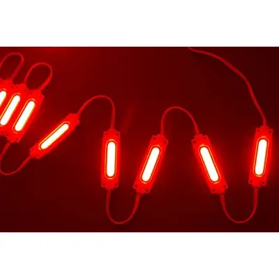 Modul LED COB ROSU 6 LED-uri 12V IP65 - 20 module