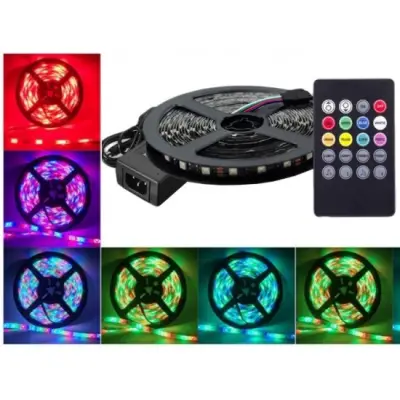 Banda LED cu muzica 12V Rgb, 14.4W/m, IP20 cu 60Led/m, 5050