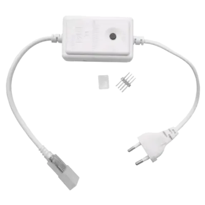 Cablu alimentare / Alimentator + controller banda LED RGB cu stecher, 220V