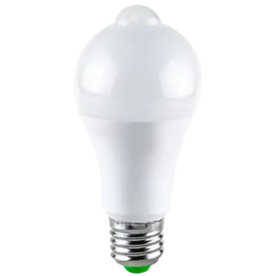 Bec LED cu senzor de miscare, 9W=75W, 750Lm, 6400K, lumina rece, model A60