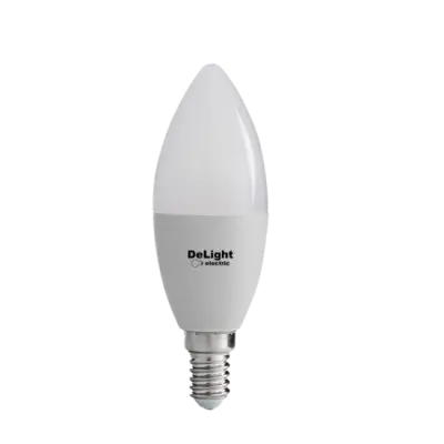 Bec Led Lumanare E14, model C37, 9W=80W, 6400K, lumina rece