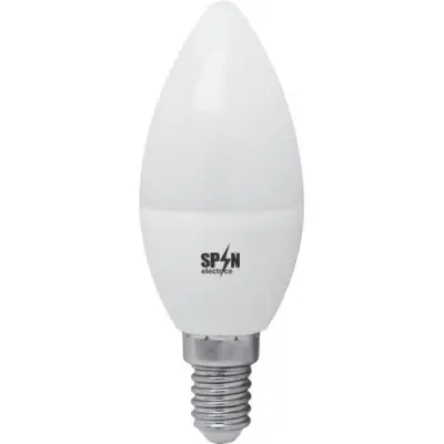 Bec Led Lumanare E14, model C37, 7W=60W, 2700K, lumina calda
