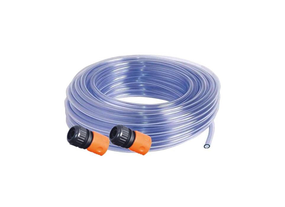 Furtun apa transparent din silicon 1/2, 25 m + Mufa rapida 1/2 x 2 buc Furtun apa transparent din silicon 1/2, 25 m + Mufa rapida 1/2 x 2 buc