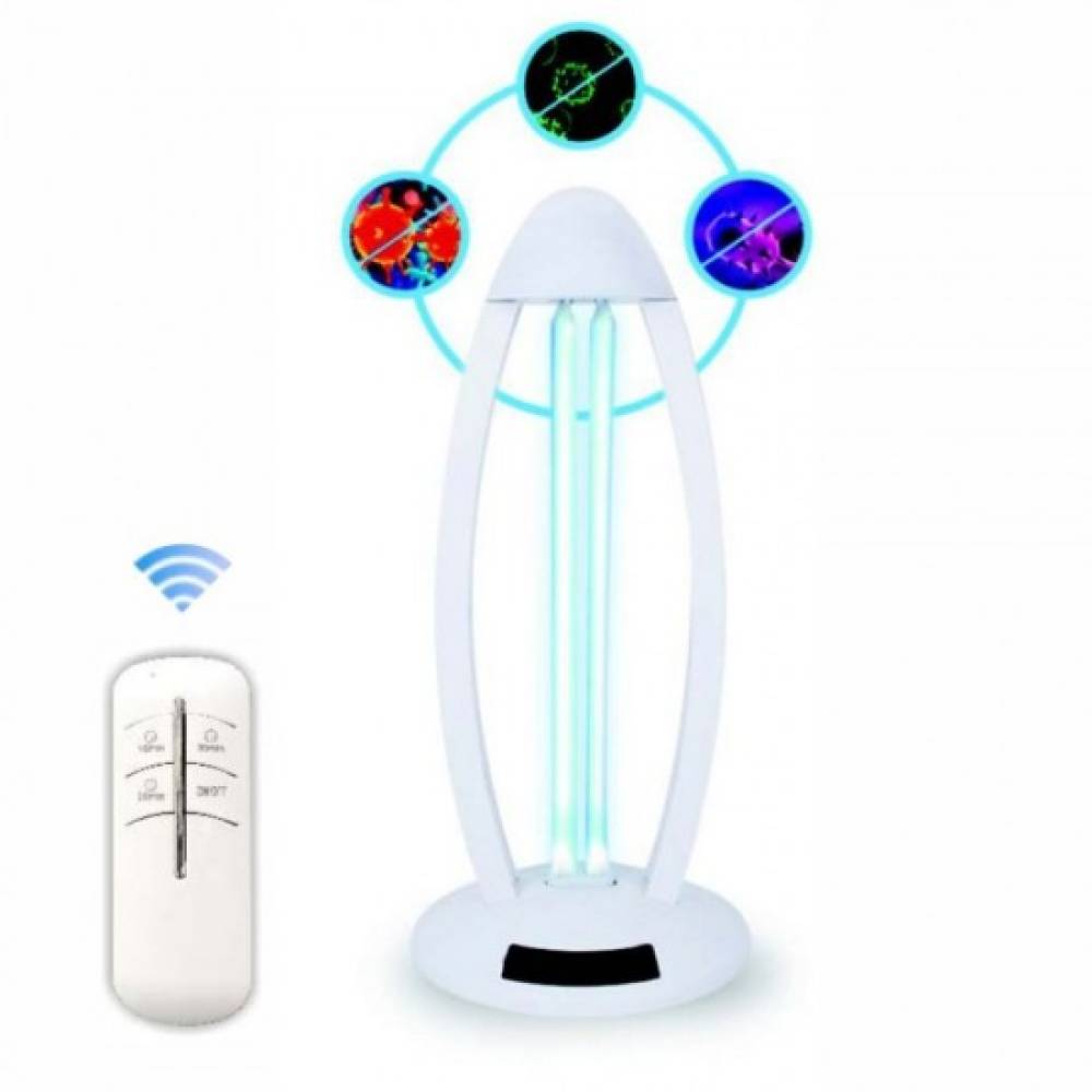 Lampa UVC si Ozon, germicida, cu telecomanda, 38W Lampa UVC si Ozon, germicida, cu telecomanda, 38W