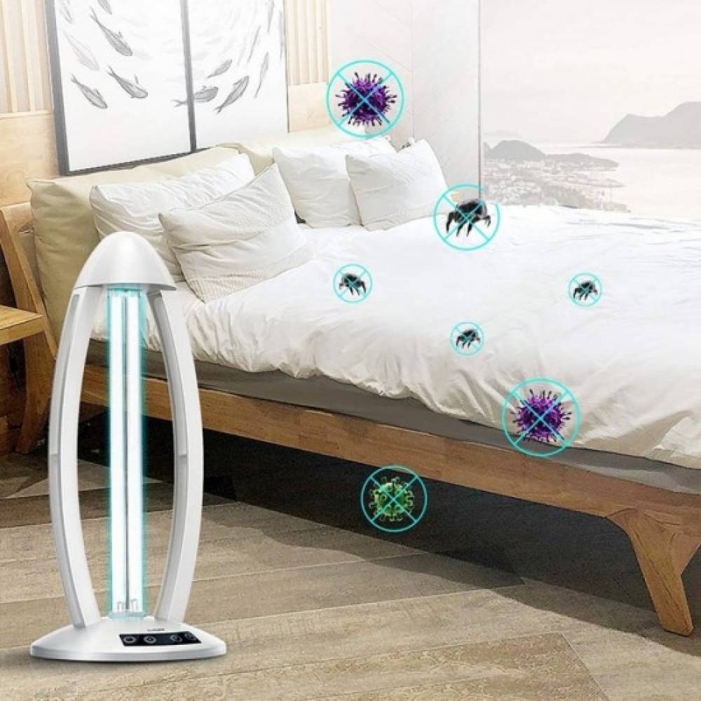 Lampa UVC si Ozon, germicida, cu telecomanda, 38W Lampa UVC si Ozon, germicida, cu telecomanda, 38W