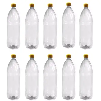 Sticle de plastic 2 litri, 120 buc (transparente) cu capac