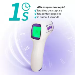 Termometru digital infrarosu, pentru frunte, fara contact cu pielea