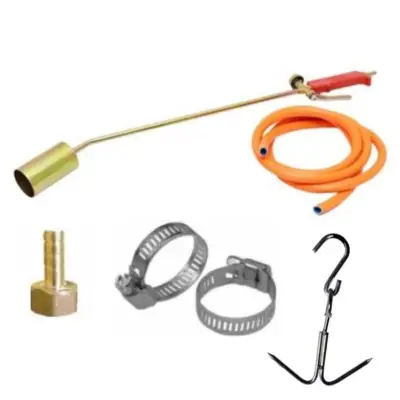 Set arzator, parlitor porc cu 5 accesorii