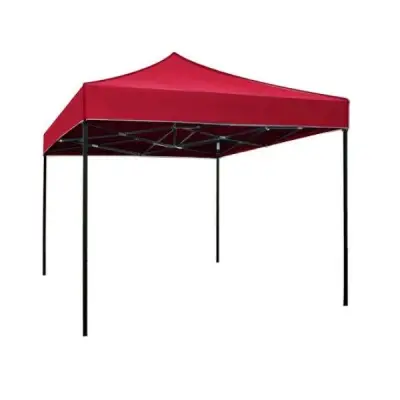 Cort pavilion 2x2m rosu pliabil, cadru metalic , pentru evenimente