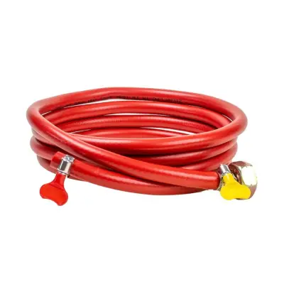 Set furtun gaz 2,5M plus stut butelie, cu 2 coliere