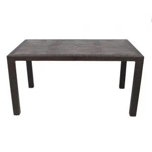 Masa dreptunghiulara 150X90cm pentru gradina plastic tip ratan maro