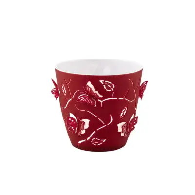 Ghiveci flori 3D fluturi, nr 3, rosu, 2.5 litri