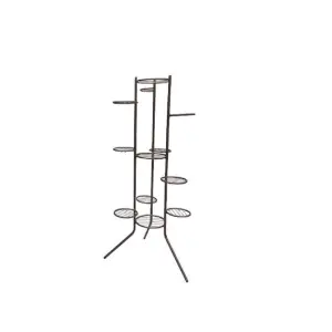 Suport 11 ghivece metalic vertical, Maro 