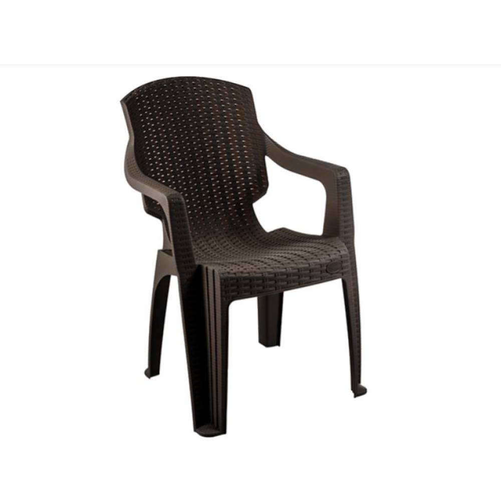 Scaun gradina wenge, plastic tip ratan, set 6 bucati Scaun gradina wenge, plastic tip ratan, set 6 bucati