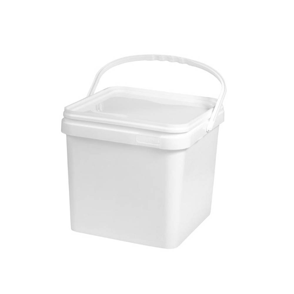 Galeata alimentara 10 litri patrata sigilabila cu capac (plastic) Galeata alimentara 10 litri patrata sigilabila cu capac (plastic)