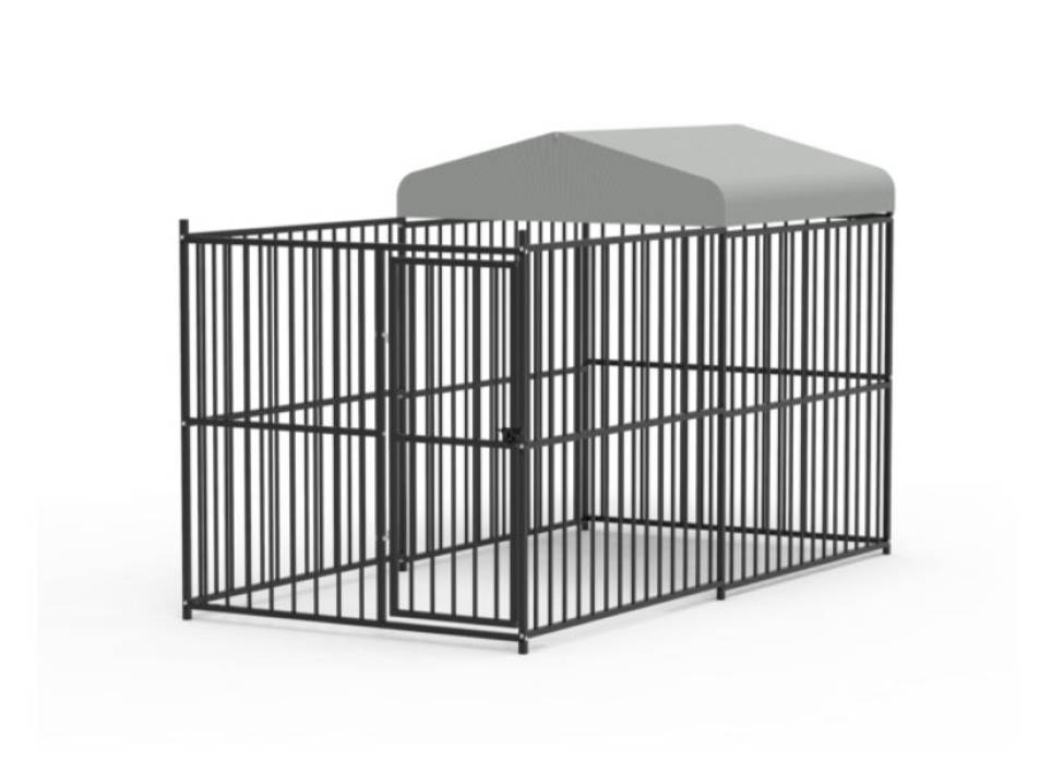 Padoc pentru caini 1.5m x 3m, acoperis partial 