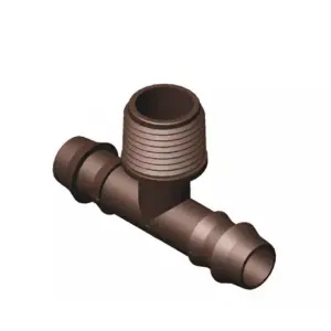 Teu pentru tub picurare 16mm, filet exterior 1/2, Teco 