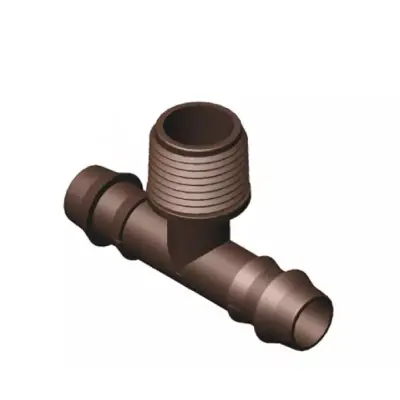 Teu pentru tub picurare 16mm, filet exterior 1/2, Teco 