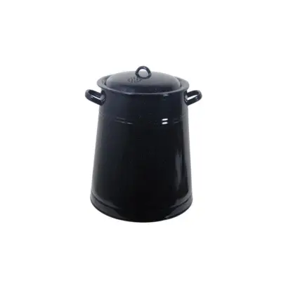 Garnita emailata 5 litri neagra (bidon untura)