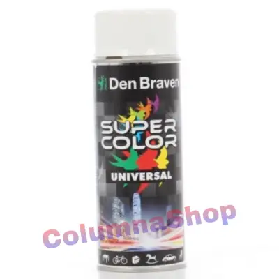 Spray vopsea, Den Braven Super Color, alb lucios , interior / exterior, 400 ml