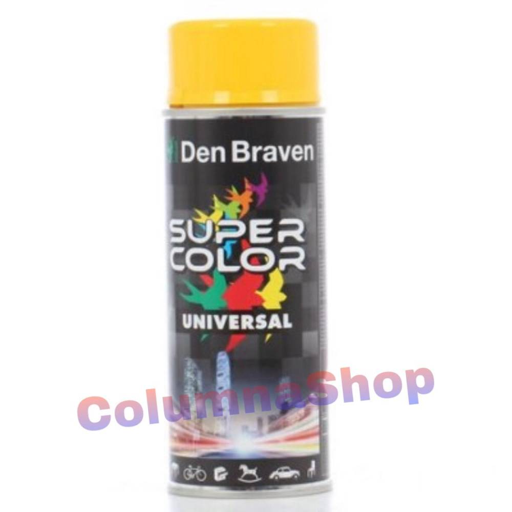 Spray vopsea, Den Braven Super Color, galben, interior / exterior, 400 ml Spray vopsea, Den Braven Super Color, galben, interior / exterior, 400 ml