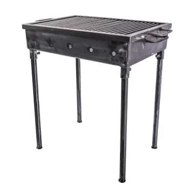 Gratar gradina din fier cu sita inox 50 x 35 cm (camping)