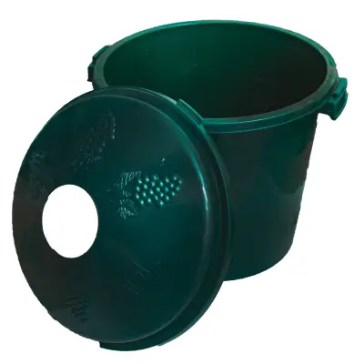 Cos damigeana 10 litri din plastic verde