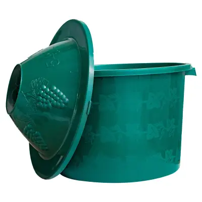 Cos damigeana 54 litri din plastic verde