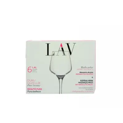 Pahare Cu Picior Lal 569 330Cc 6Buc/Set