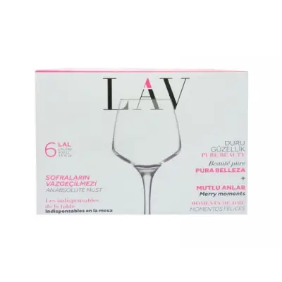 Pahar cu Picior Lal 592 400Ml 6Buc/Set