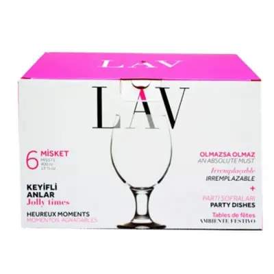 Pahare Cu Picior Misket 571 400Cc 6Buc/Set