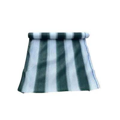 Plasa umbrire 80 la suta, 1.25 x 10 m L mascare, verde si alb