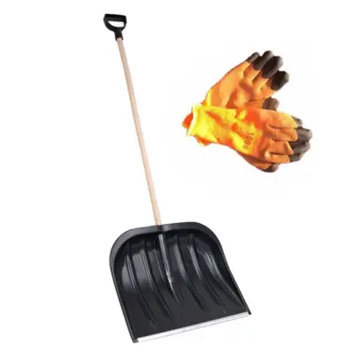 Lopata zapada cu coada de lemn si maner + manusi protectie